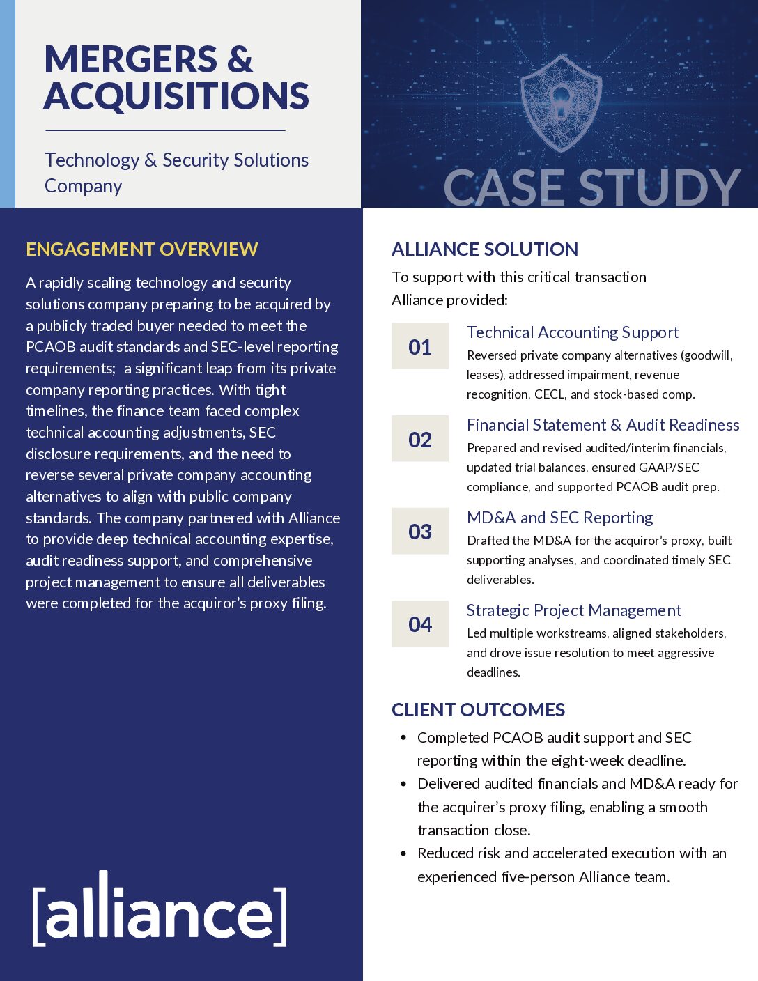 Mergers + Acquisitions Case Study Thumbnail